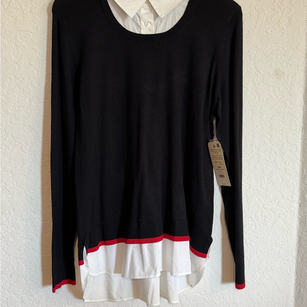 EV1 Black and White Top
